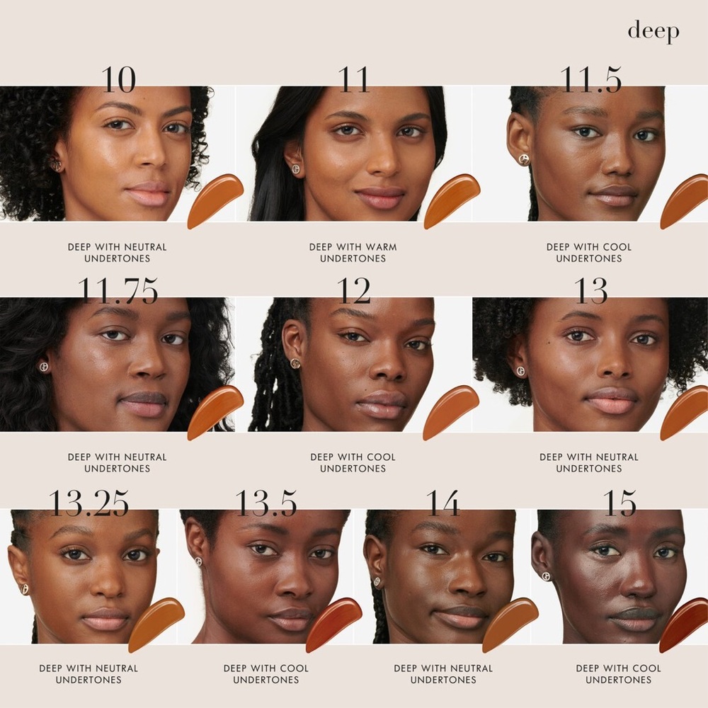Giorgio Armani Deep Foundation Shades 10-15